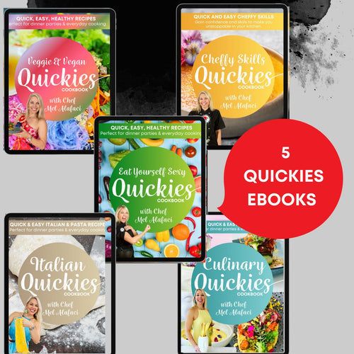 Promotional image for Happy Foodies Special Bundles with quickie ebooks displayed.
