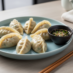 house made dumplings at the studio cooking school Asian street food cooking class